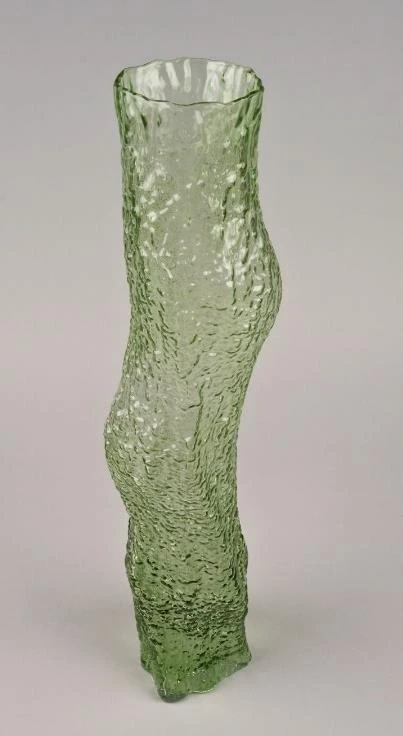 Iceberg Textured Wave Glass Vase Mid 50x10x13cm